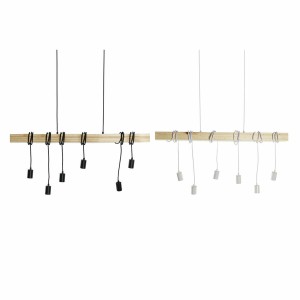 Deckenlampe DKD Home Decor Schwarz Metall Holz Weiß 220 V 50 W (100 x 7 x 160 cm) (2 pcs)