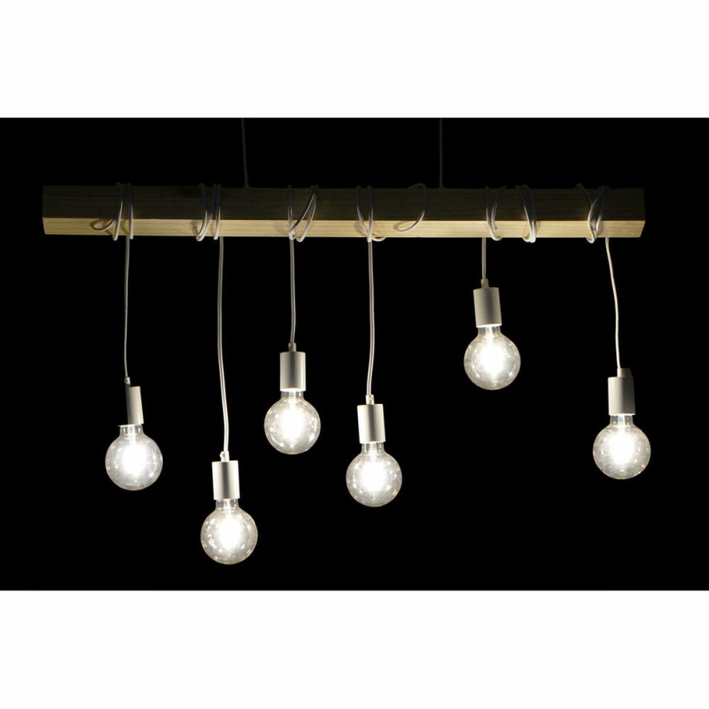 Deckenlampe DKD Home Decor Schwarz Metall Holz Weiß 220 V 50 W (100 x 7 x 160 cm) (2 pcs)