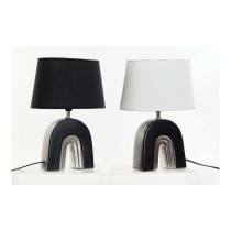 Tischlampe DKD Home Decor aus Keramik Schwarz Polyester (20 x 20 x 31 cm) (2 pcs)