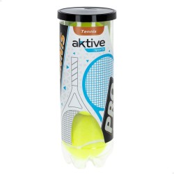 Balles de Tennis Aktive Pro 3 Pièces Jaune 6 Unités