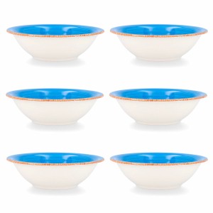 Bol pour Apéritifs Quid Vita Bleu Céramique 6 Pièces