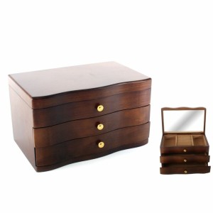 Boîte à bijoux DKD Home Decor 27 x 18 x 16 cm Marron Bois MDF