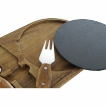 Cutting board DKD Home Decor Stainless steel Board Acacia (32 x 20 x 1.5 cm) (4 x 15 x 1,5 cm) (3 pcs)