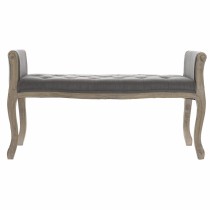 Banquette DKD Home Decor Naturel Gris foncé Bois d'hévéa Toile 109 x 44,5 x 60 cm