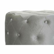 Repose-pied DKD Home Decor Gris Velours Bois MDF (80 x 80 x 43 cm) (58 x 58 x 37 cm) (2 pcs)