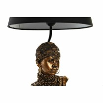 Tischlampe DKD Home Decor Schwarz Gold Harz 220 V 50 W (31 x 31 x 58 cm)