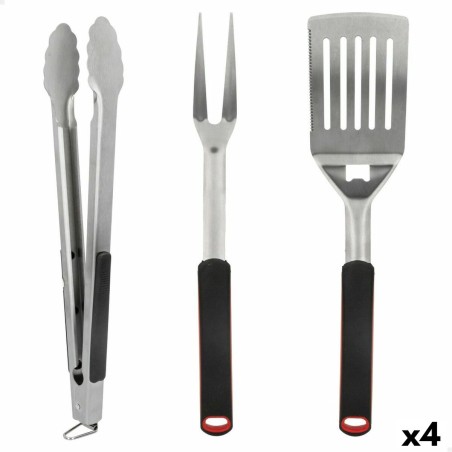 Grillwerkzeug-Set Aktive 3 Stücke Grill Edelstahl 9 x 41 x 5 cm (4 Stück)