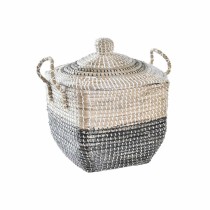 Panier décoratif DKD Home Decor Gris Naturel Boho 45 x 35 x 43 cm