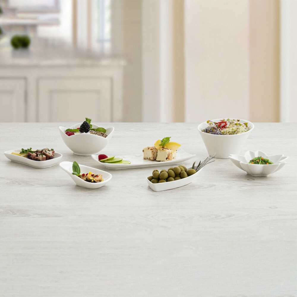 Tasting Set Quid Select White Ceramic (12 Units)
