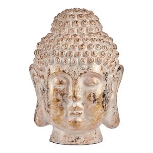 Decorative Garden Figure Ibergarden CC20432 White Golden Polyresin 45,5 x 68 x 48 cm Head Buddha