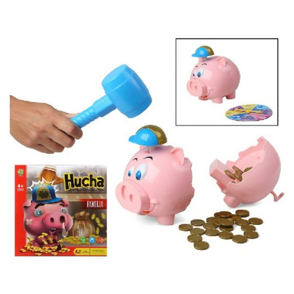 Jouet Educatif Piggy bank Espagnol Rose (27 x 27 cm)