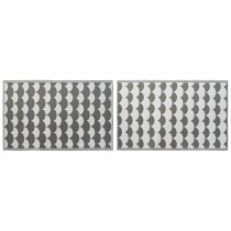 Tapis DKD Home Decor Gris Ondes Blanc (2 Unités) (120 x 180 cm)