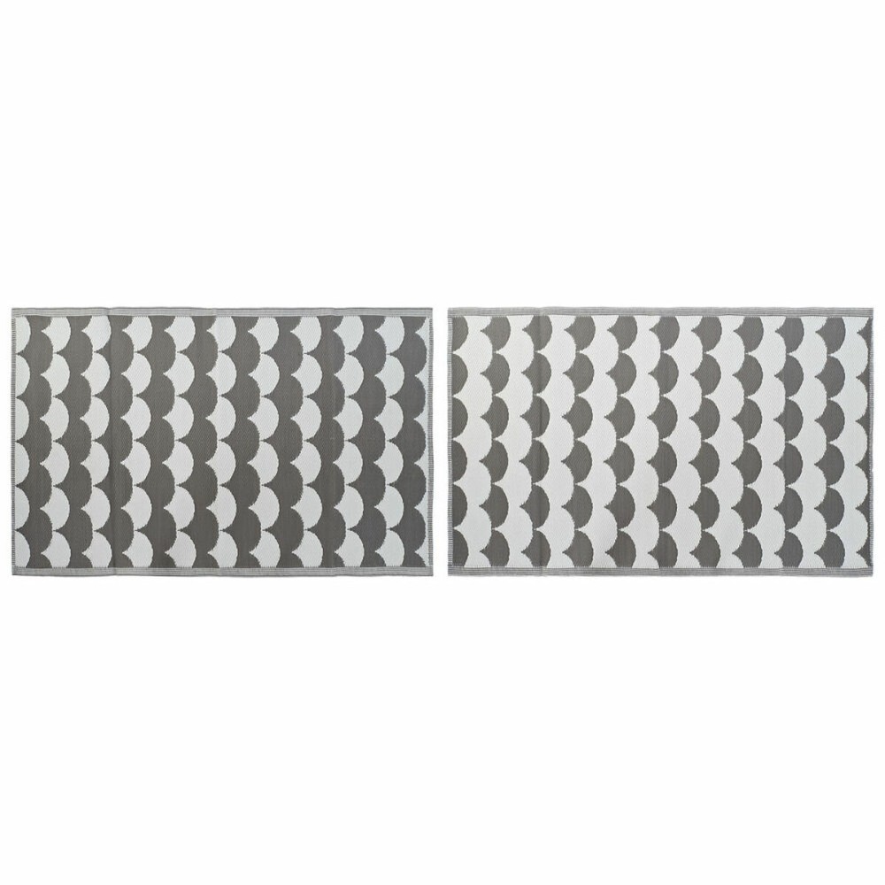 Tapis DKD Home Decor Gris Ondes Blanc (2 Unités) (120 x 180 cm)