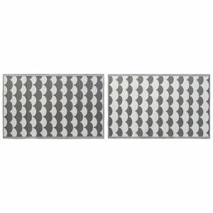 Tapis DKD Home Decor Gris Ondes Blanc (2 Unités) (120 x 180 cm)