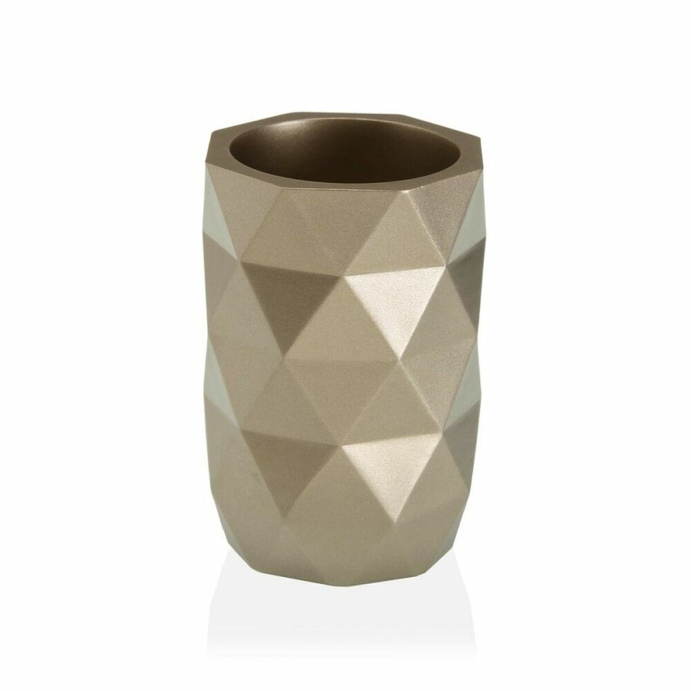 Zahnbürstenhalter Versa DIAMOND Weiß Harz (7,4 x 10,6 x 7,4 cm)