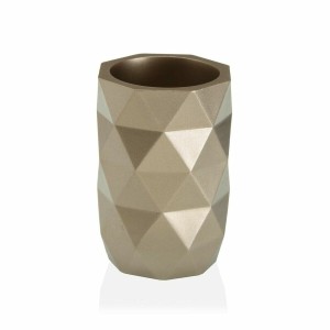 Zahnbürstenhalter Versa DIAMOND Weiß Harz (7,4 x 10,6 x 7,4 cm)