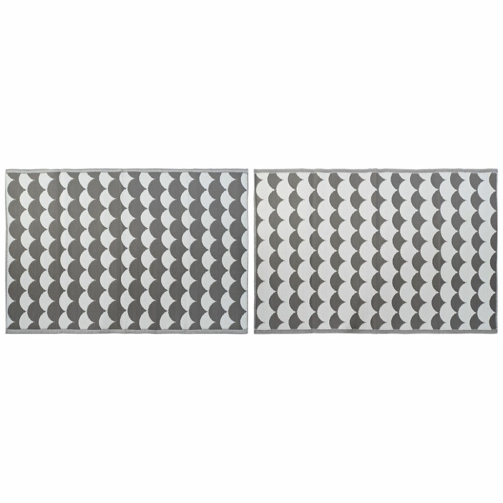 Tapis DKD Home Decor Gris Ondes Blanc (2 Unités) (150 x 210 cm)