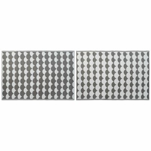 Teppich DKD Home Decor Grau Wellen Weiß (2 Stück) (150 x 210 cm)