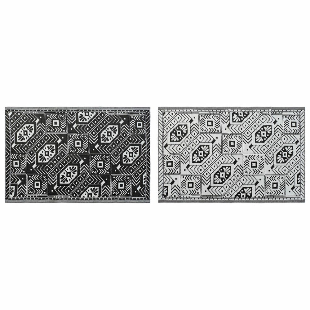 Teppich DKD Home Decor Weiß Schwarz Ethnisch (2 Stück) (120 x 180 cm)