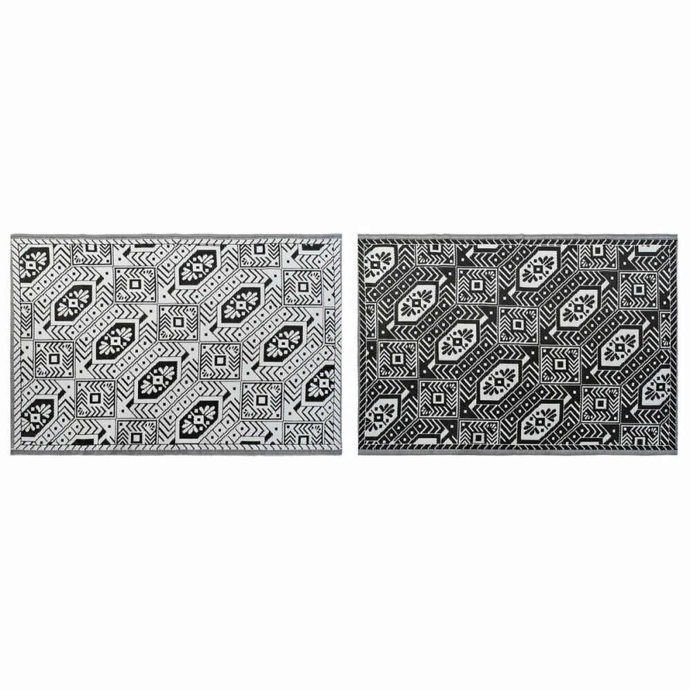 Teppich DKD Home Decor Weiß Schwarz Ethnisch (2 Stück) (150 x 210 cm)