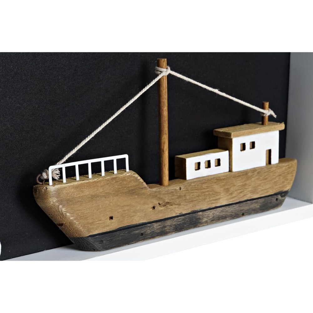 Deko-Figur DKD Home Decor Weiß Braun Barco 40 x 3,5 x 20 cm