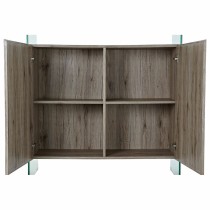 Sideboard DKD Home Decor Natural Tempered Glass MDF Wood 120 x 44 x 120 cm
