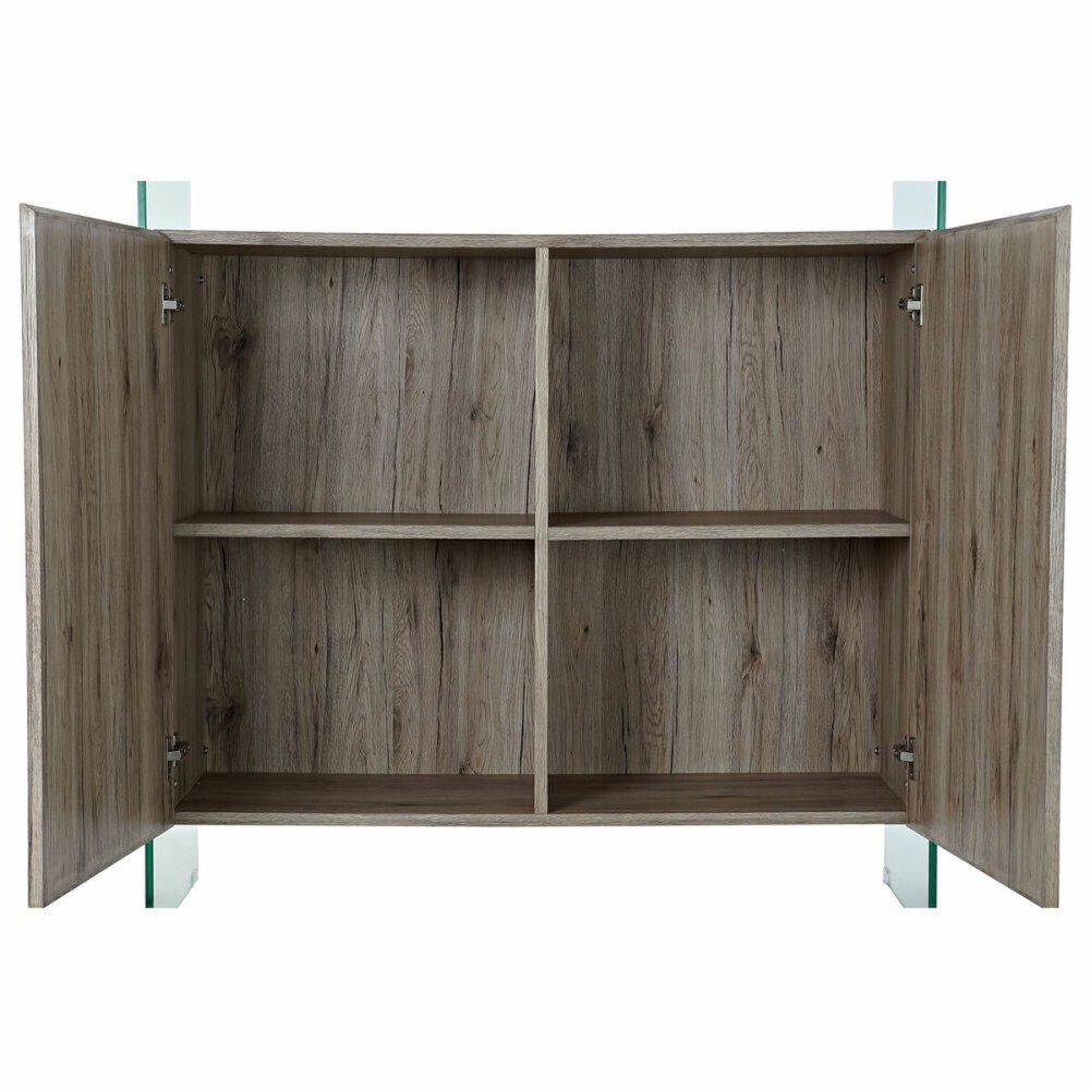 Buffet DKD Home Decor Naturel Verre trempé Bois MDF 120 x 44 x 120 cm