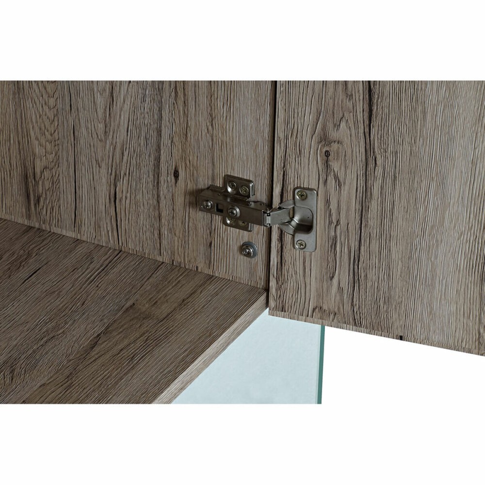 Sideboard DKD Home Decor Natural Tempered Glass MDF Wood 120 x 44 x 120 cm