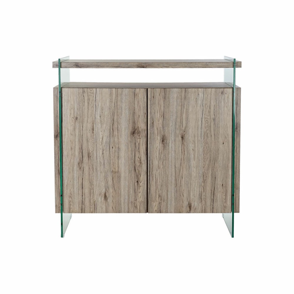 Buffet DKD Home Decor Naturel Verre trempé Bois MDF 120 x 44 x 120 cm