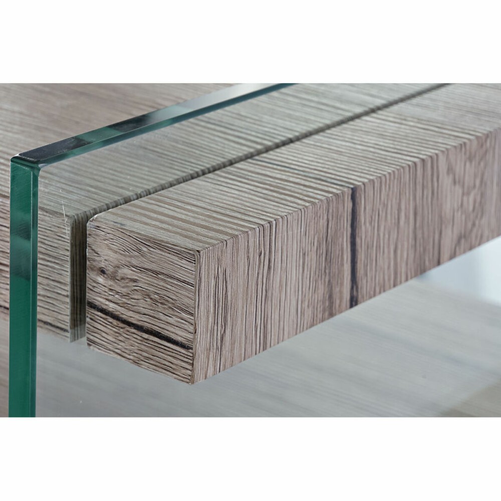 Sideboard DKD Home Decor Natural Tempered Glass MDF Wood 120 x 44 x 120 cm