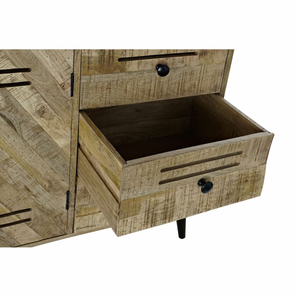 Sideboard DKD Home Decor Black Metal Mango wood 140 x 40 x 93 cm