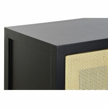 Sideboard DKD Home Decor Black Natural Rattan Fir 120 x 38 x 76 cm