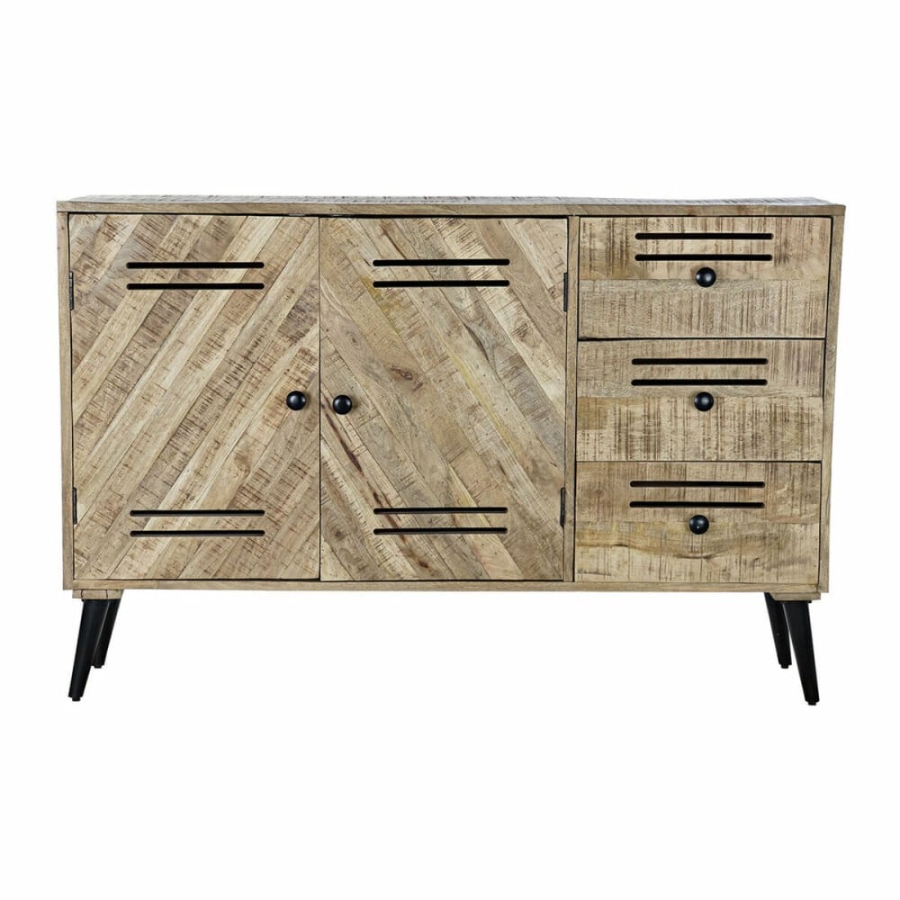 Sideboard DKD Home Decor Black Metal Mango wood 140 x 40 x 93 cm