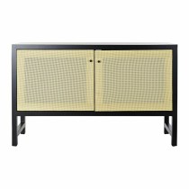 Sideboard DKD Home Decor Black Natural Rattan Fir 120 x 38 x 76 cm