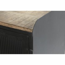 Sideboard DKD Home Decor Black Golden Natural Metal Mango wood 145 x 40 x 85 cm