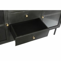 Sideboard DKD Home Decor Black Golden Natural Metal Mango wood 145 x 40 x 85 cm