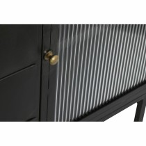 Sideboard DKD Home Decor Black Golden Natural Metal Mango wood 145 x 40 x 85 cm