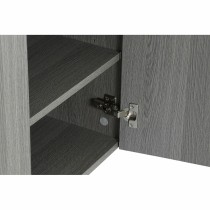 Sideboard DKD Home Decor Grey Aluminium Crystal Oak Tempered Glass 165 x 39 x 76 cm
