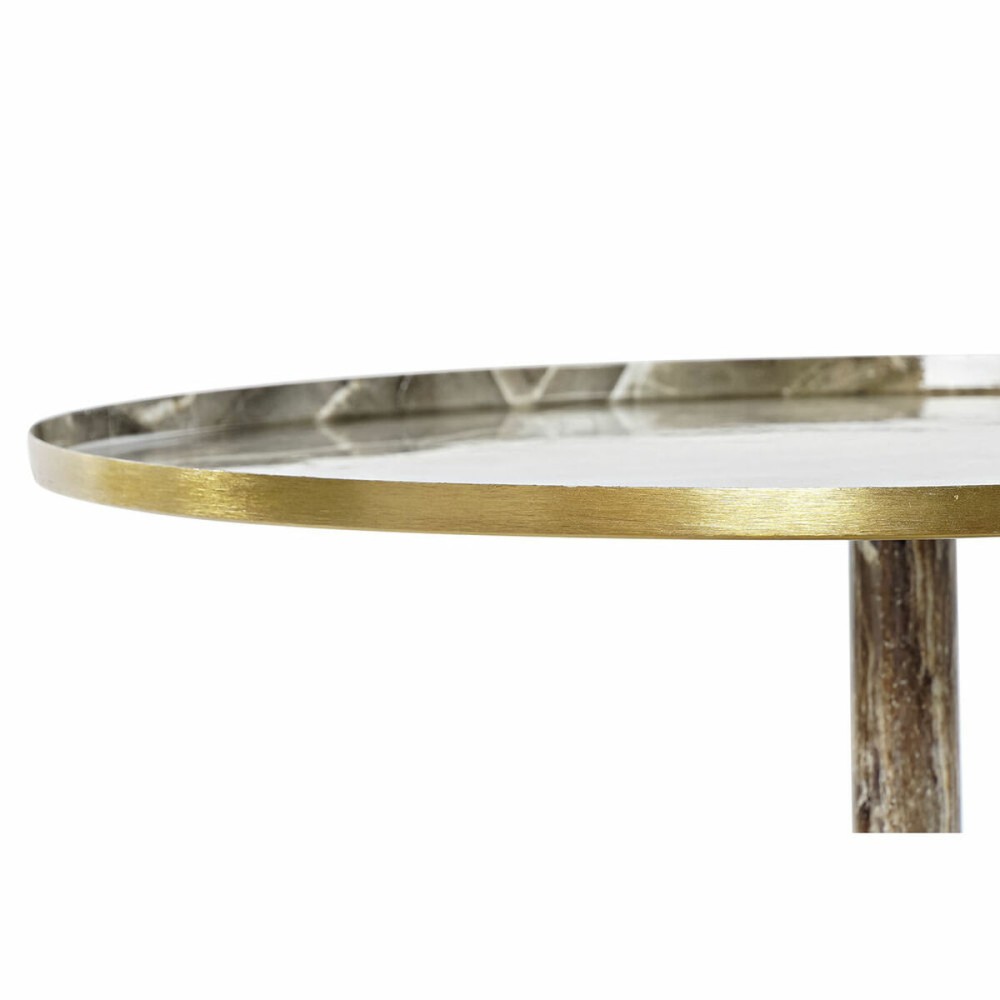 kleines Beistelltischchen DKD Home Decor Braun Gold 51 x 51 x 51 cm