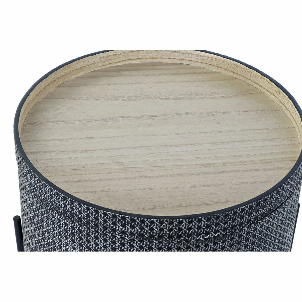 Petite Table d'Appoint DKD Home Decor Noir Argenté 45 x 45 x 39 cm