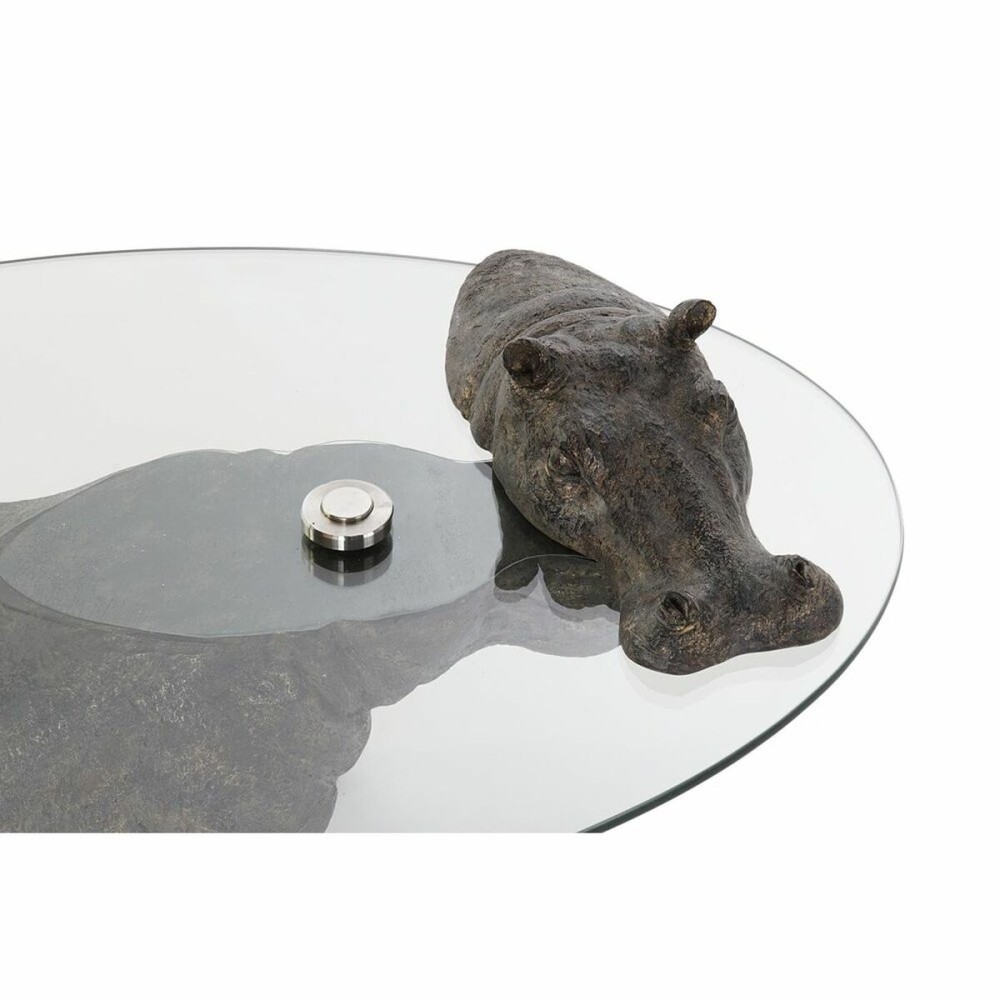 Petite Table d'Appoint DKD Home Decor Transparent Cuivre 80 x 50 x 37 cm