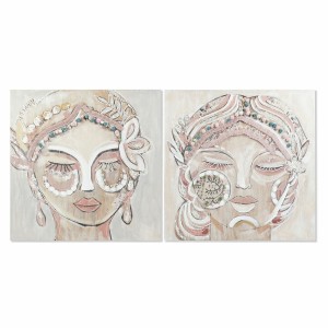 Leinwand DKD Home Decor Kiefer Leinwand 90 x 3,7 x 90 cm