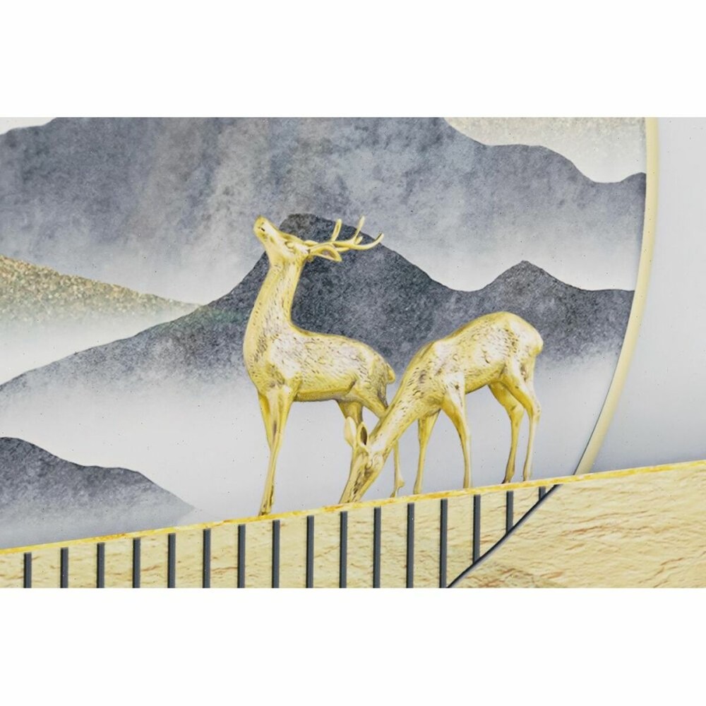 Jeu de 3 tableaux DKD Home Decor Aluminium Bois MDF 200 x 3 x 70 cm (3 Pièces)