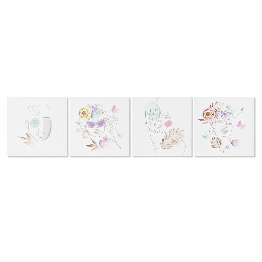Leinwand DKD Home Decor Leinwand Holz MDF 40 x 1,8 x 40 cm