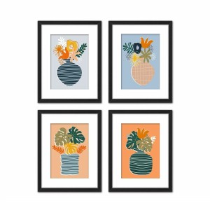 Bild DKD Home Decor Blumenvase (35 x 2,5 x 45 cm) (35 x 2 x 45 cm) (4 Stück)