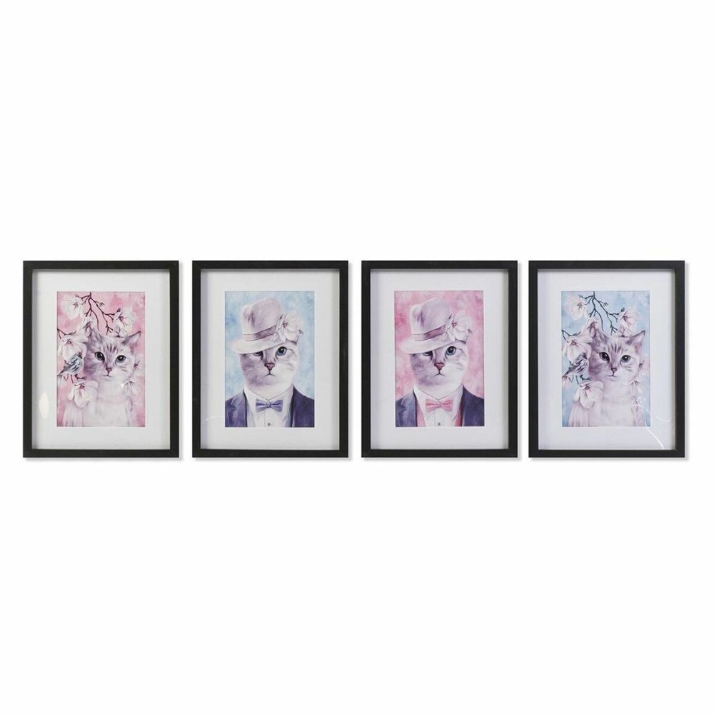 Bild DKD Home Decor Katzen (35 x 2,5 x 45 cm) (35 x 2 x 45 cm) (4 Stück)
