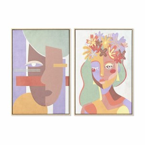 Leinwand DKD Home Decor polystyrol Leinwand 63 x 4 x 93 cm