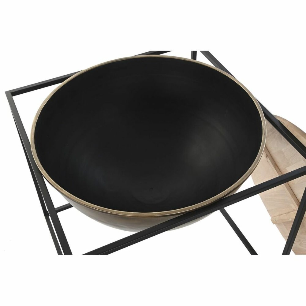 Side table DKD Home Decor Brown Black Wood Metal 64 x 64 x 62,5 cm