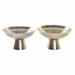 Centerpiece DKD Home Decor Copper Golden Aluminium 34 x 34 x 20 cm (2 Units)