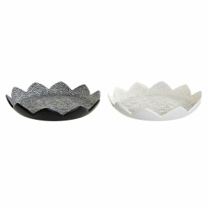 Centerpiece DKD Home Decor White Black Beige Grey Resin 39 x 39 x 7 cm (2 Units)